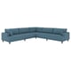 UPPÅKRA Sofá de canto modular, 6 lugares, Axvall azul acinzentado escuro