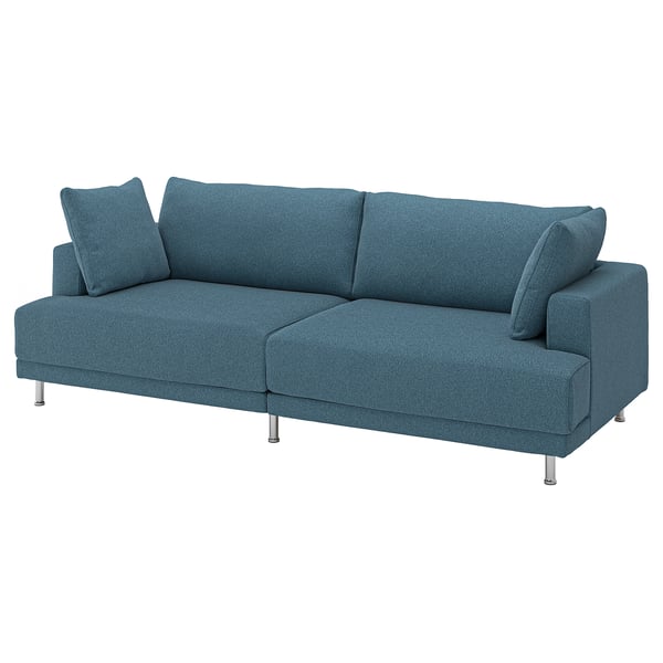 UPPÅKRA Sofá modular 3 lugares, Axvall azul acinzentado escuro