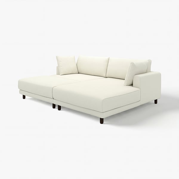 Sofá modular branco UPPÅKRA moderno, design elegante, almofadas profundas, materiais ecológicos.