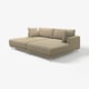 UPPÅKRA Sofá modular 3 lugares, c/chaise longue, direita c/repousa-pés/Johanneshov castanho-bege