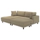 UPPÅKRA Sofá modular 3 lugares, c/chaise longue, esquerda c/repousa-pés/Johanneshov castanho-bege
