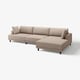 UPPÅKRA Sofá modular de 4,5 lugares, c/chaise longue, direita/Samsala bege acinzentado