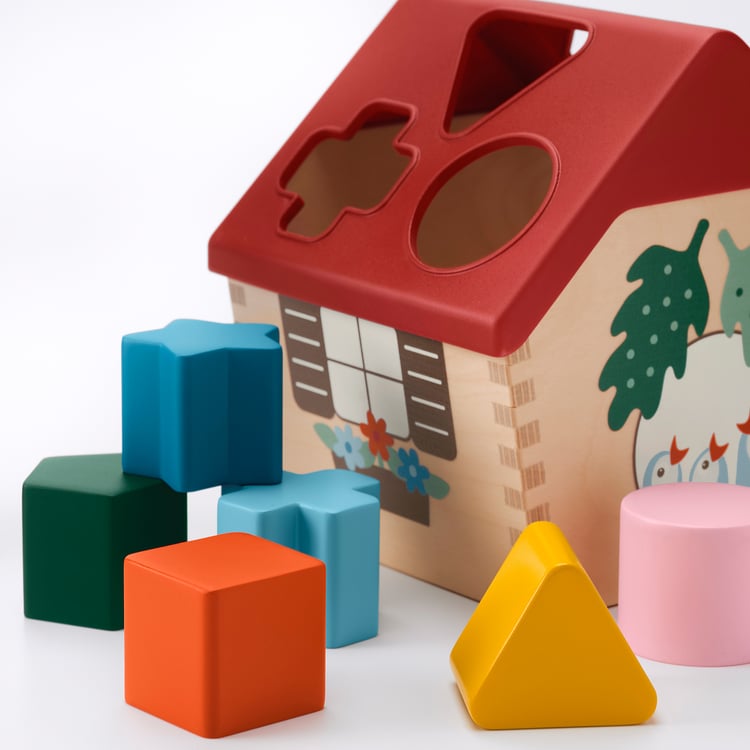 UPPSTÅ Puzzle com formas, multicor IKEA