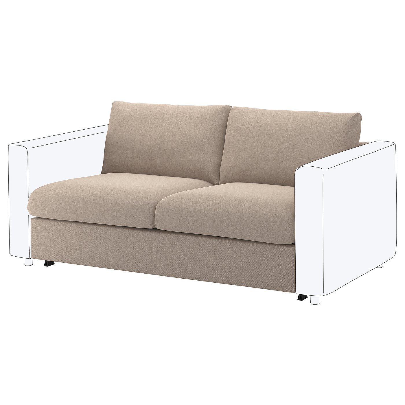VIMLE Sec o sof -cama 2lug - Tallmyra bege - IKEA
