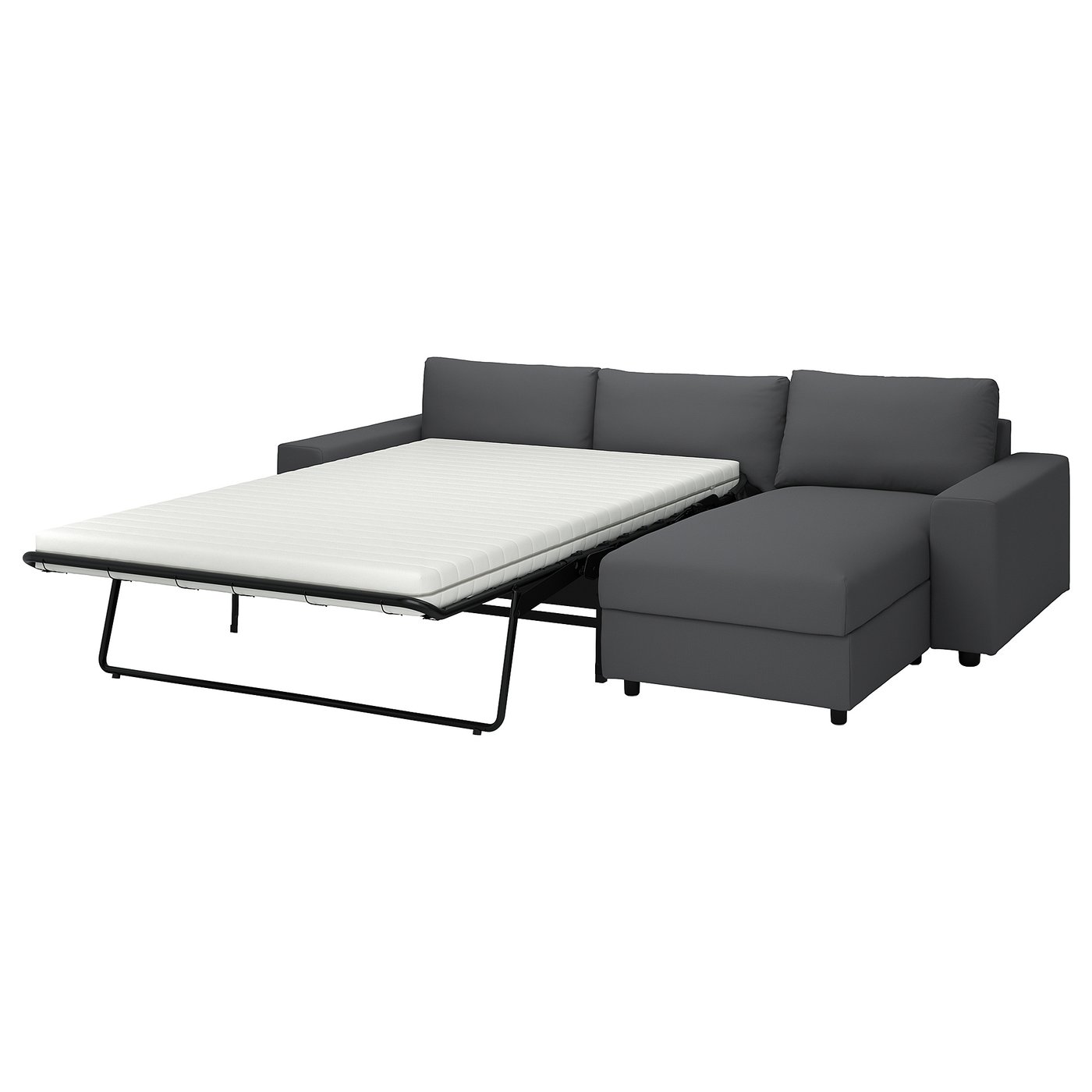 VIMLE Sofácama 3lg c/chaise longue, C/braços largos/Hallarp cinz IKEA