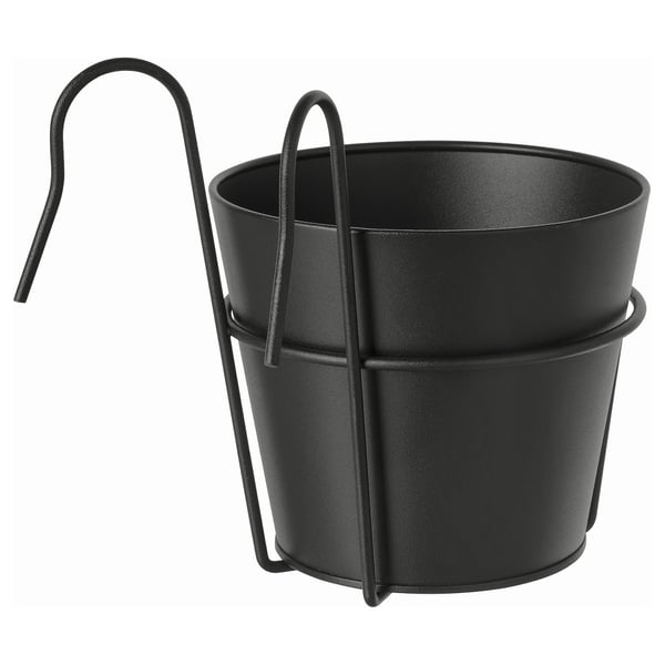 VITLÖK Vaso c/suporte, interior/exterior/antracite, 15 cm