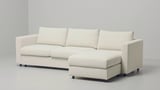 VIMLE 3-seat sofa-bed with chaise longue, Hallarp grey