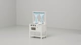 SPISIG Play kitchen with curtains, 55x37x98 cm