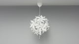 RAMSELE Lampada a sospensione, fiore/bianco, 43 cm