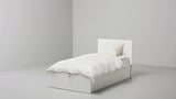 MALM Struttura letto con contenitore, bianco, 90x200 cm