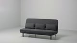 NYHAMN Sofabed, with foam mattress/Knisa gray/beige