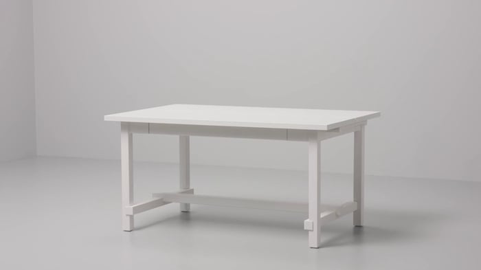 NORDVIKEN ノルドヴィーケン 伸長式テーブル, ブラック, 152/223x95 cm 