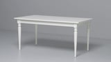 INGATORP / SKOGSTA Bord og 4 stole, hvid/akacie, 155/215 cm