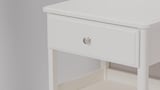 TYSSEDAL Bedside table, white, 51x40 cm