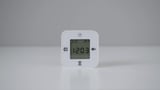 KLOCKIS Clock/thermometer/alarm/timer, white, 7x7 cm