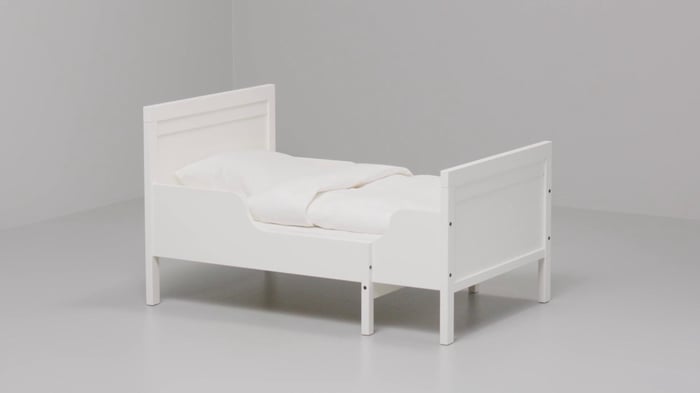 SUNDVIK スンドヴィーク 伸長式ベッド, グレー, 80x200 cm - IKEA