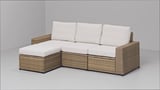 SOLLERÖN 3-seat modular sofa, outdoor, dark grey/Järpön/Duvholmen anthracite