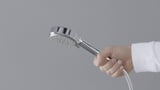 BROGRUND Riser rail with hand shower/outlet, chrome plated