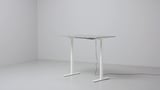 RODULF Bureau assis/debout, gris/blanc, 140x80 cm