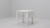 NORDVIKEN Drop-leaf table, white, 74/104x74 cm