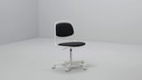 ÖRFJÄLL Swivel chair, white/Vissle light grey
