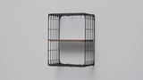 GULLHULT Wall shelf, black/pine antique effect, 30x40 cm