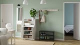 HAUGA TV bench, white, 138x36x54 cm