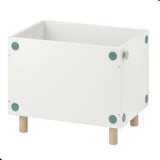 SMUSSLA Bedside table/shelf unit, white