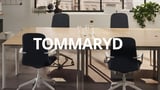 TOMMARYD Table, white stained oak veneer/anthracite, 130x70 cm