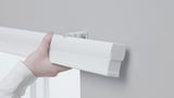 PRAKTLYSING Cellular blind, smart wireless/battery-operated white, 140x195 cm