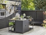 GRILLSKÄR Charcoal grill, black/stainless steel outdoor, 33 7/8x24 "