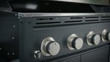 GRILLSKÄR Gassgrill med 2 sidebord, rustfritt stål/utendørs, 85/109/133x61 cm