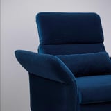 FAMMARP 3er-Sofa, Holz/Djuparp dunkel grünblau