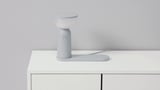 BETTORP LED mobile lamp w wireless charging, dimmable light grey-blue