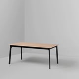 GILLANDA Extendable table, oak/black, 180/240x100 cm