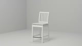 EKEDALEN Bar stool with backrest, white/Orrsta light grey, 62 cm