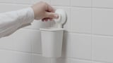 TISKEN Porte brosses à dents avec ventouse, blanc