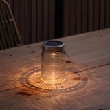 SOLVINDEN Lámpara mesa solar LED, ext/envase transparente, 15 cm