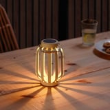 SOLVINDEN مصباح طاولة طاقة شمسية LED, بيج/شريط, 17 سم