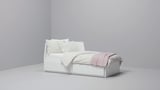 FLEKKE Day-bed frame with 2 drawers, white, 80x200 cm