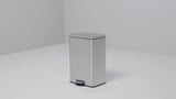 SULTEN Step trash can, stainless steel, 13 gallon