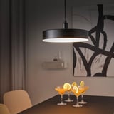 NYMÅNE LED pendant lamp, wireless dimmable white spectrum/anthracite, 38 cm