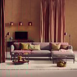 ÄPPLARYD 3-seat sofa with chaise longue, Lejde grey/black