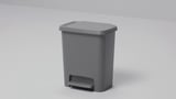 KNÖCKLA Step trash can, dark gray, 7 gallon