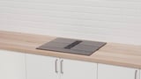 FÖRDELAKTIG Inductiekookplaat/geïnteg afzuigkap, IKEA 500 zwart, 60 cm