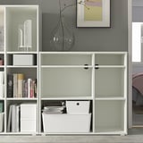 VIHALS Shelving unit with 4 shelves, white, 95x37x90 cm