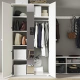 VIHALS Ropero con 2 puertas, blanco, 41 3/8x22 1/2x78 3/4 "