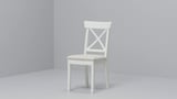DANDERYD / INGOLF Table and 4 chairs, white/Hallarp beige, 130 cm