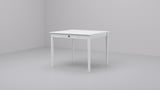 IDANÄS Drop-leaf table, white, 51/86x96 cm
