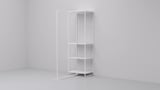 JOSTEIN Shelving unit with drying rack, in/outdoor/wire white, 81x53/117x180 cm